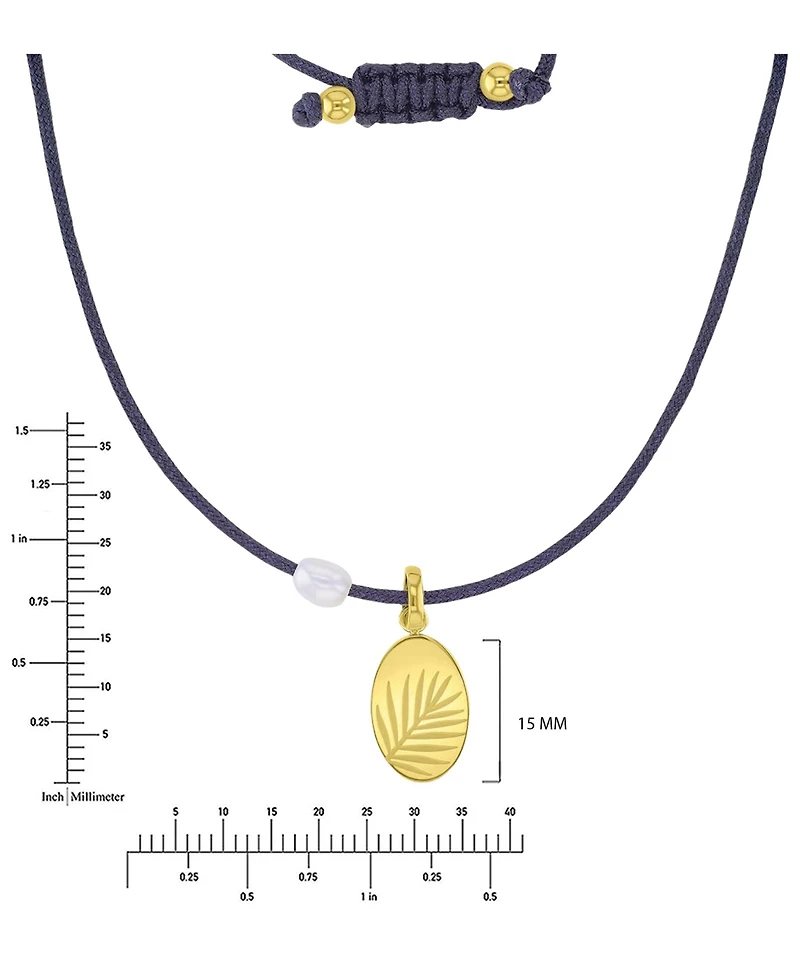 Roxy Waterproof Yellow Leaves Pearl Adjustable Necklace