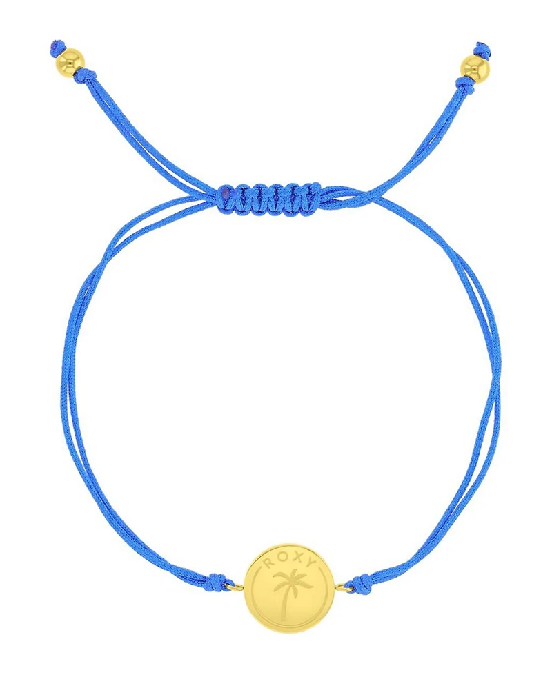 Roxy Waterproof Yellow Rd Palm Tree Pattern Charm Adjustable Bracelet