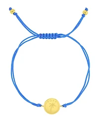 Roxy Waterproof Yellow Rd Palm Tree Pattern Charm Adjustable Bracelet