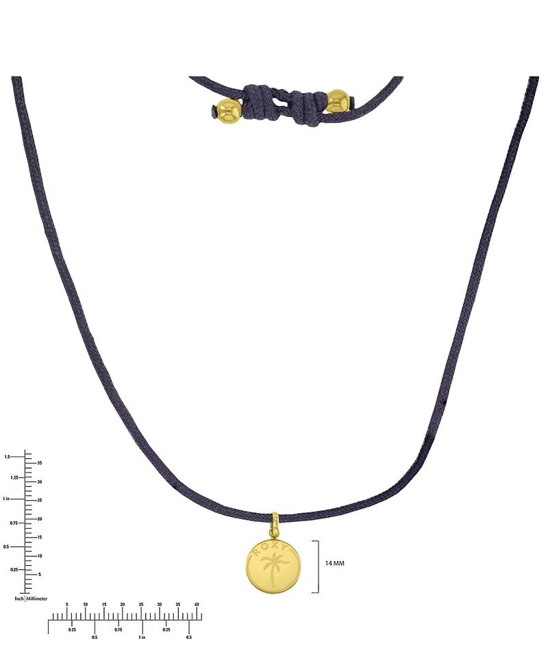 Roxy Waterproof Yellow Palm Tree Beads Adjustable Necklace