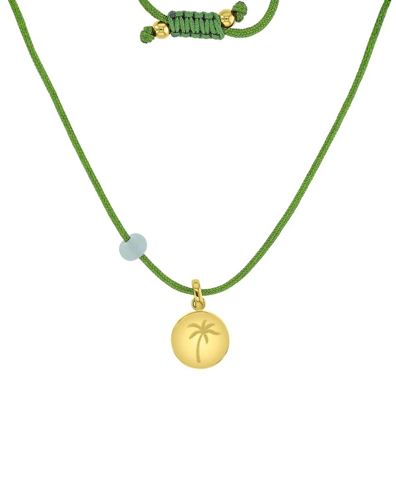 Roxy Waterproof Yellow Heart Green Aventurine Adjustable Necklace