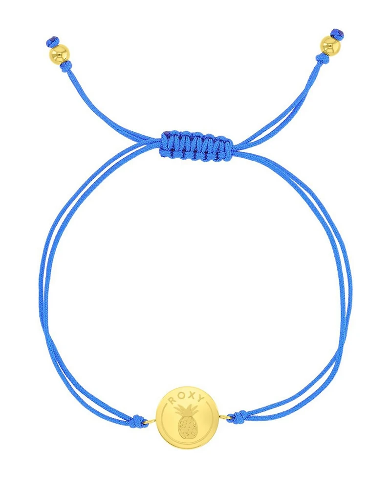 Roxy Waterproof Yellow Pineapple Rd Charm Adjustable Bracelet