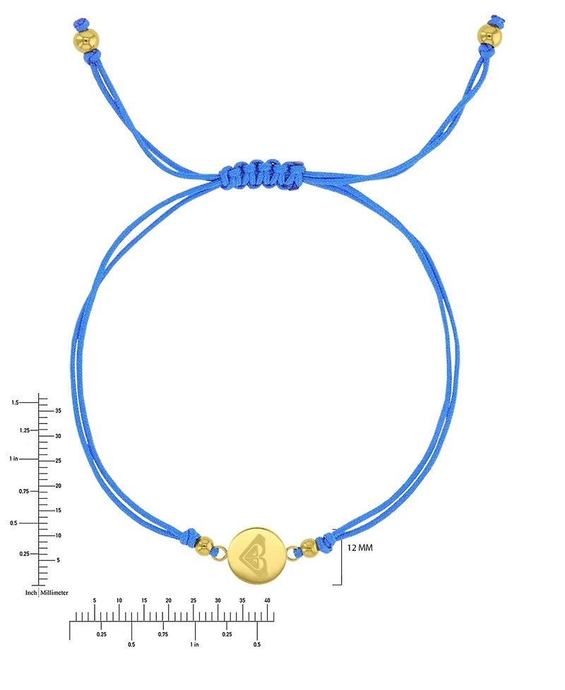 Roxy Waterproof Yellow Rd Triangluar Heart Charm Adjustable Bracelet