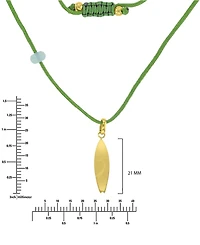 Roxy Waterproof Yellow Surfboard Green Aventurine Adjustable Necklace