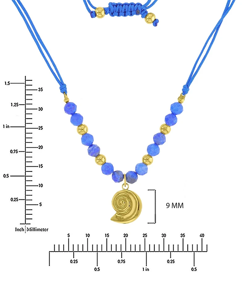 Roxy Waterproof Yellow Beads Labradorite Adjustable Necklace