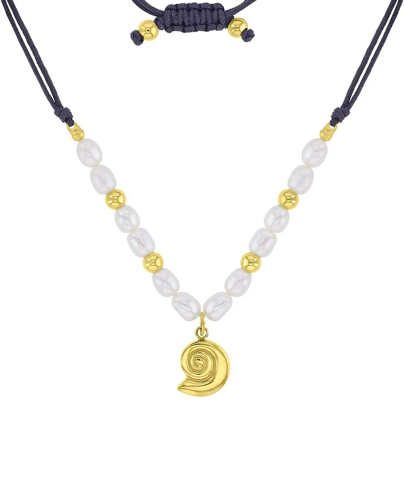 Roxy Waterproof Yellow Beads Pearl Adjustable Necklace