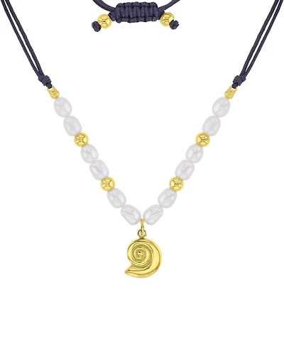Roxy Waterproof Yellow Beads Pearl Adjustable Necklace