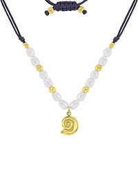 Roxy Waterproof Yellow Beads Pearl Adjustable Necklace