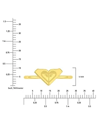 Roxy Waterproof Yellow Triangular Heart Ring