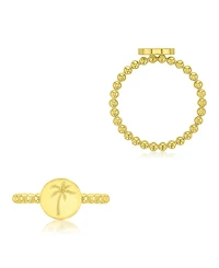 Roxy Waterproof Yellow Palm Tree Beads Ring