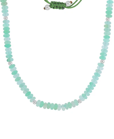 Roxy Waterproof Yellow Beads Green Aventurine Adjustable Necklace