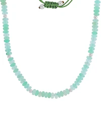 Roxy Waterproof Yellow Beads Green Aventurine Adjustable Necklace