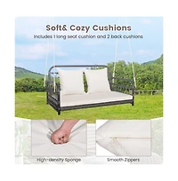 2-Person Outdoor Hanging Chair with Ropes