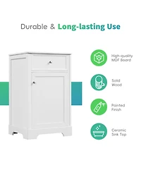 Cesicia 20 in. Bathroom Vanity Bathroom Cabinet with Sink, Soft Closing Door, Storage Rack and Adjustable Shelve