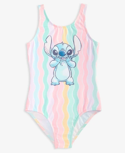 Dreamwave Stitch Girls' 4-6X Striped One-Piece Swimsuit