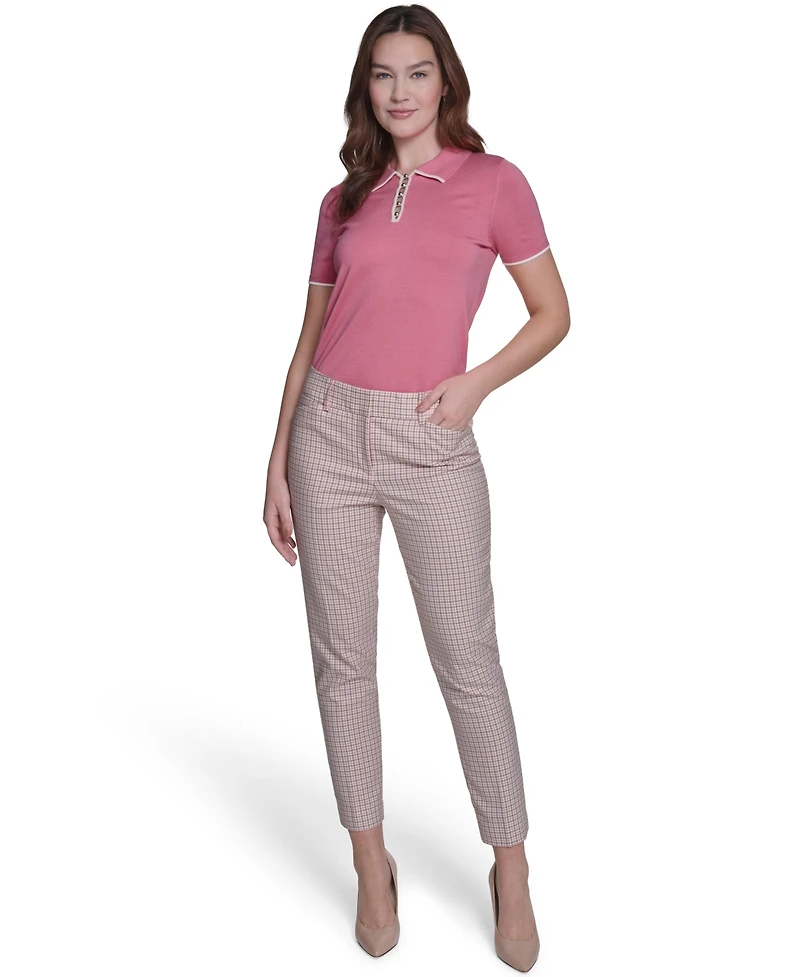 Tommy Hilfiger Women's Slim Fit Plaid Pants