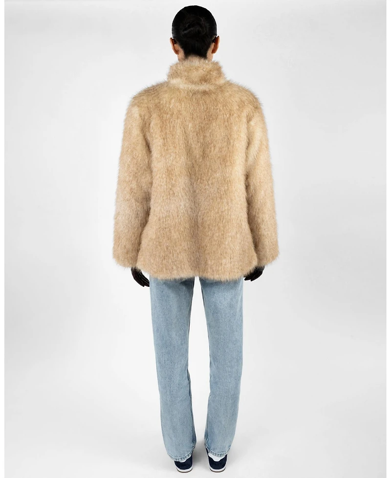 WeWoreWhat Women's Faux Fur Jacket