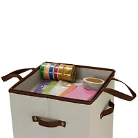 Household Essentials Tall Wrapping Paper Organizer Storage Box with Lift-Out Ribbon Tray
