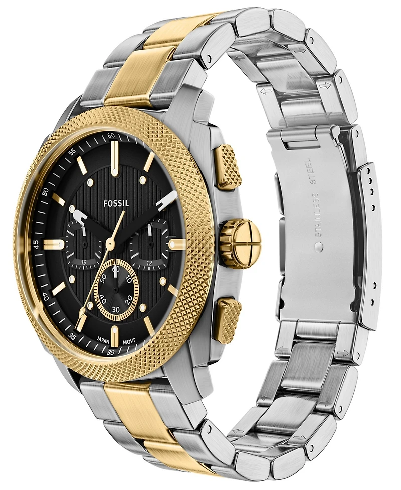 Fossil Men's Machine Chronograph Two-Tone Stainless Steel Watch, 44mm