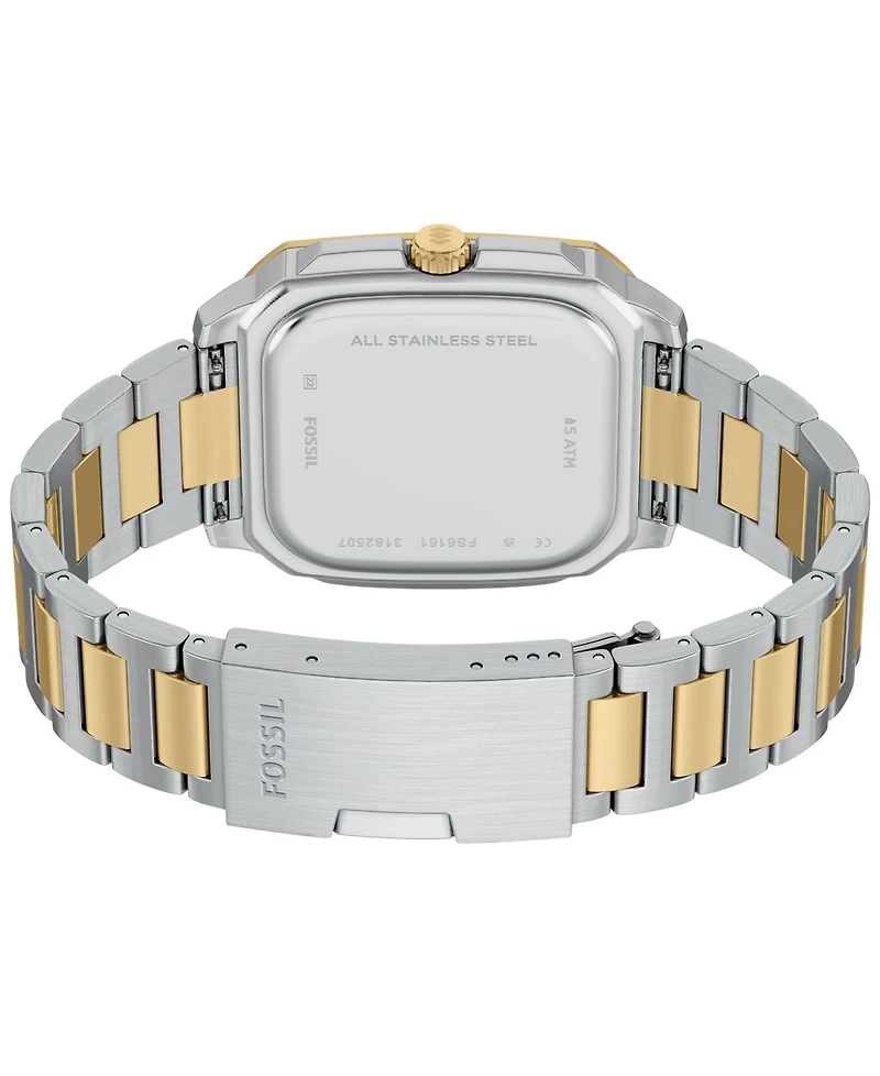 Fossil Men's Crosby Three-Hand Date Two-Tone Stainless Steel Watch, 42mm