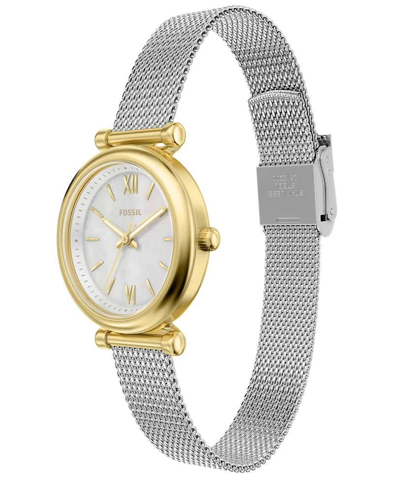 Fossil Women's Carlie Three-Hand Stainless Steel Watch, 28mm