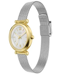Fossil Women's Carlie Three-Hand Stainless Steel Watch, 28mm