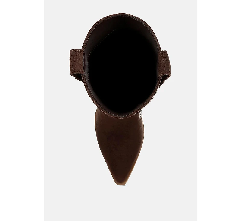 Rag & Co Rambler Rhinestones Embellished Calf Boots