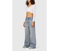 Aelfric Eden Women's Rhinestone Baggy Jeans