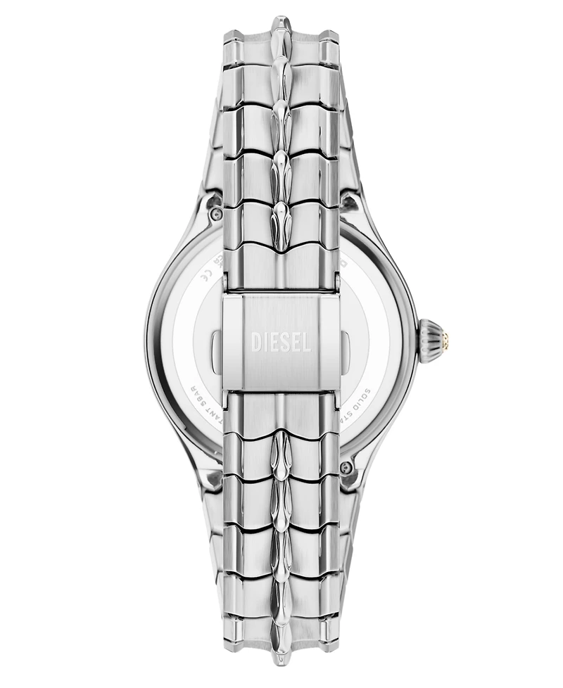 Diesel Women's Vert Quartz Three-Hand Silver Stainless Steel Watch, 32mm