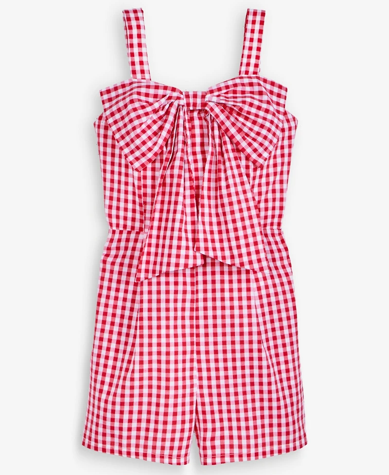 Speechless Girls' 7-16 Square Neck Romper Dress