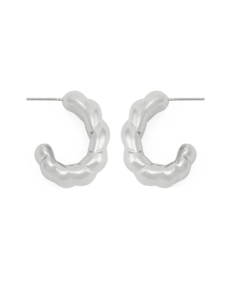 Steve Madden Vintage Textured Hoop Earrings