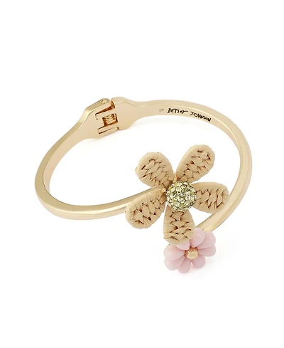Betsey Johnson Faux Stone Spring Chick Daisy Bangle Bracelet