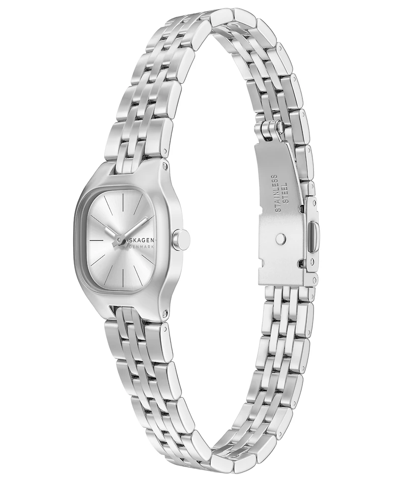 Skagen Women's Mellem Micro Quartz Two-Hand Silver Stainless Steel Less Than Watch, 22mm