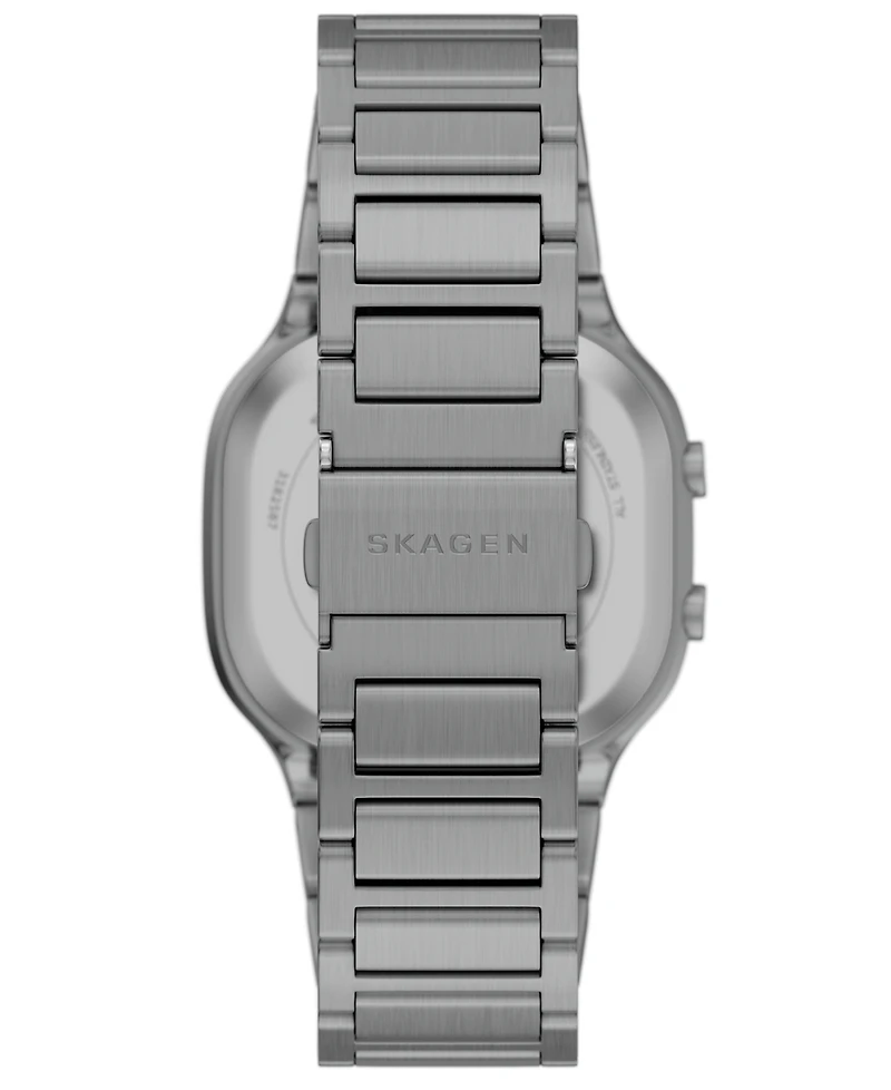 Skagen Men's Mellem Digital Lcd Gunmetal Stainless Steel Watch, 38mm