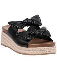 Gc Shoes Women's Cosmos Double Bow Espadrille Wedge Sandals