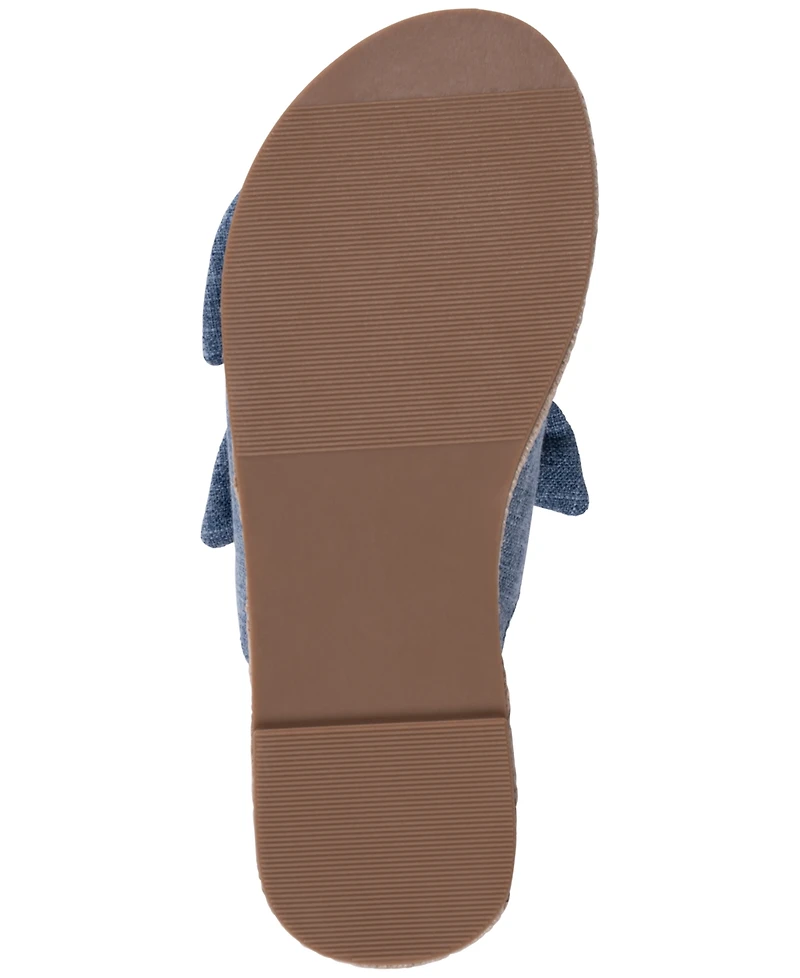 Gc Shoes Women's Cosmos Double Bow Espadrille Wedge Sandals