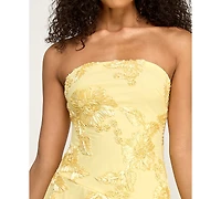 Alex & Sophia Women's Asymmetrical Strapless Dress