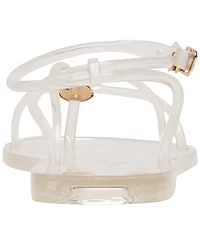 Dolce Vita Women's Kenley Vinyl Strappy Jewelry Stud Flat Sandals