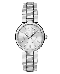 Armani Exchange Women's Quartz Two-Hand Silver Stainless Steel Watch, 34mm