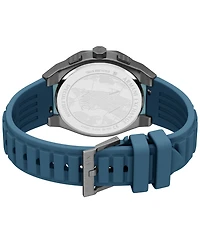 Armani Exchange Men's Sync Quartz Chronograph Blue Silicone Watch, 44mm