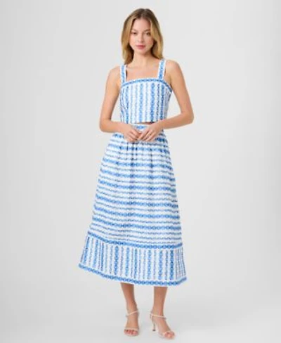 French Connection Womens Structured Sleeveless Taffeta Top Structured Midi Skirt