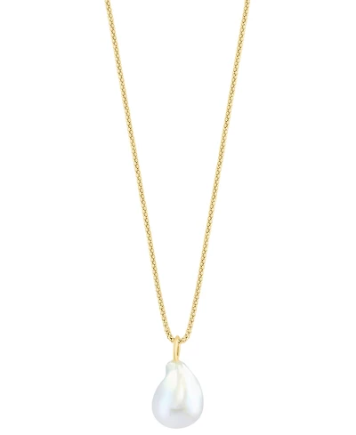 Effy Collection Freshwater Pearl (14.5mm) Necklace in Gold Over Sterling Silver