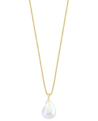 Effy Collection Freshwater Pearl (14.5mm) Necklace in Gold Over Sterling Silver