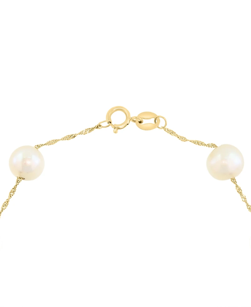 Effy Collection Freshwater Pearl & Onyx Bracelet in 14k Yellow Gold