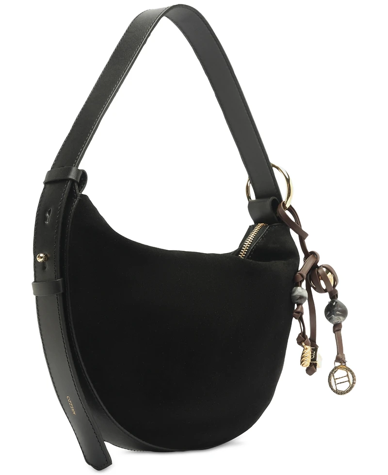 Arezzo Simone Medium Suede Shoulder Handbag