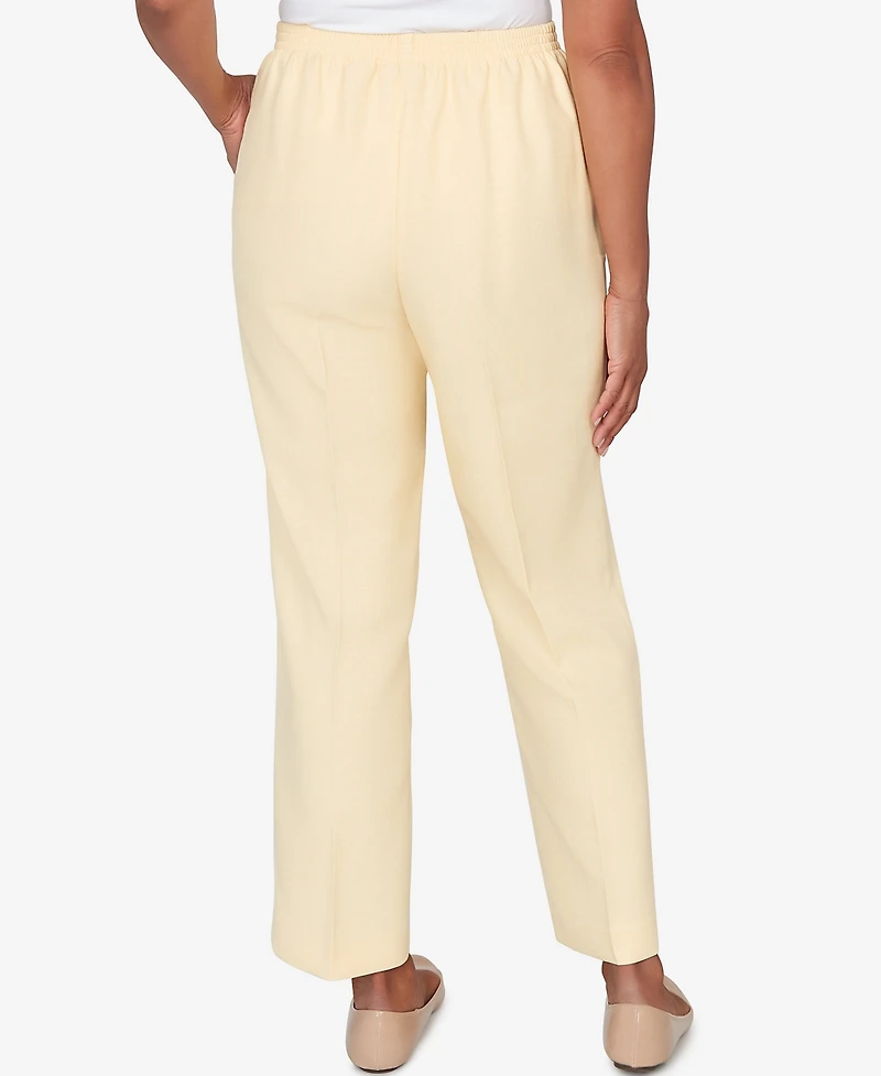 Alfred Dunner Plus Al Fresco Tailored Flat Front Pants