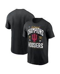 Nike Men's Black Indiana Hoosiers 2025 College Football Playoff National Champions Replica Locker Room T-Shirt