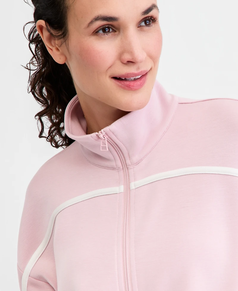 Id Ideology Women's Butter Soft Funnel-Neck Full-Zip Jacket, Macy's Exclusive