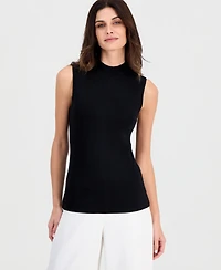 Tahari Asl Women's Sleeveless Mock-Neck Sweater