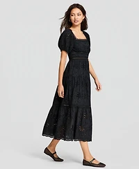 And Now This Women's Eyelet Cotton Maxi Dress, Exclusively at Macy's